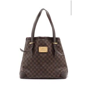 Louis Vuitton Hampstead GM Damier Ebene Shoulder Bag Authentic